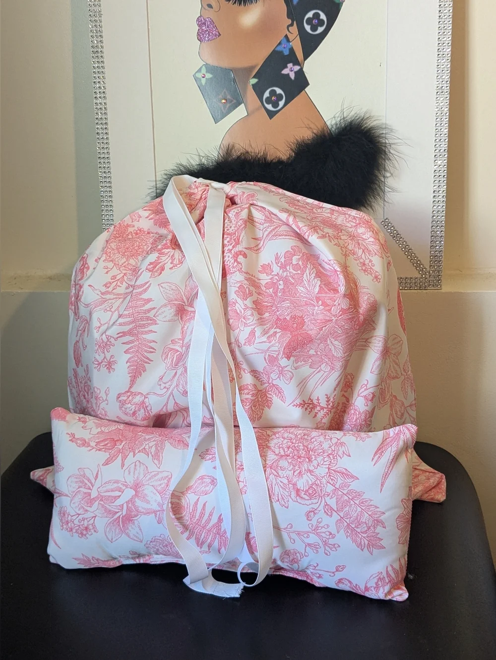 Matching Custom Handmade Dust Bag & Purse Pillow Combo Set Size Large